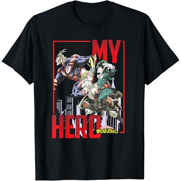 MY HERO ACADEMIA コットンTシャツ　Lサイズ ブラック Amazon.com: My Hero Academia All Might Shirt Plus Ultra My